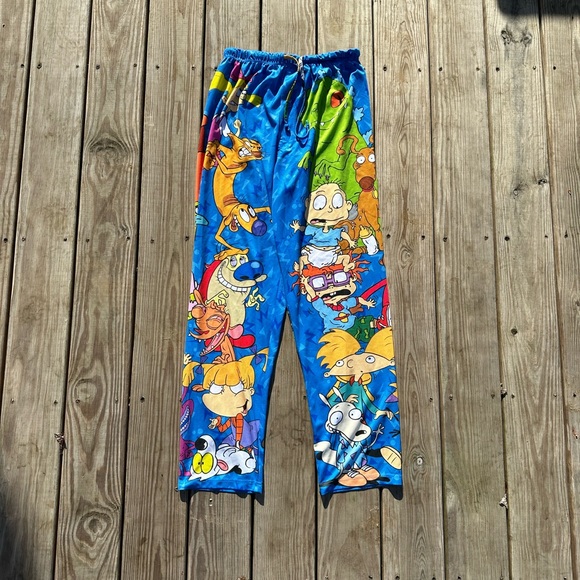 Nickleodeon Mens Sleep Lounge Pants L 36-38 90's classic Nickelodeon characters - Picture 2 of 12